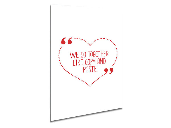 We Go Together Like Copy And Paste Metal Print