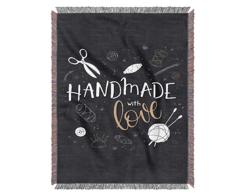 Handmade With Love Woven Blanket