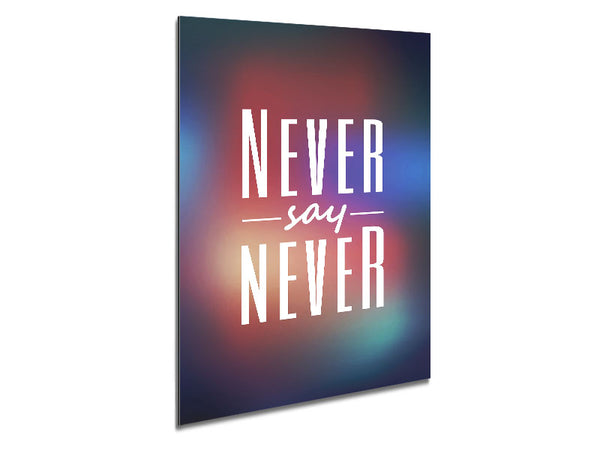 Never Say Never 2 Metal Print