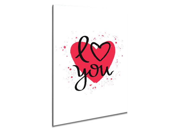 Love You 3 Metal Print