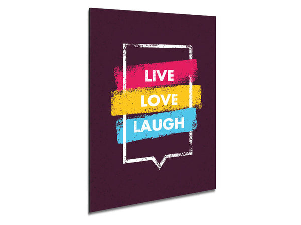 Live Love Laugh 2 Metal Print