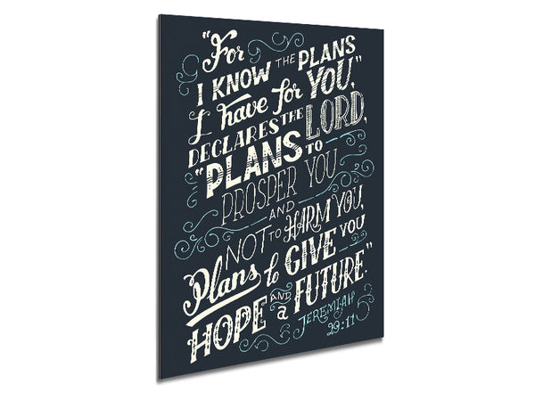 For I Know The Plans I Have For You Metal Print
