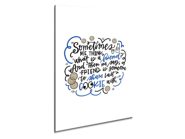 Cookie Friend Metal Print