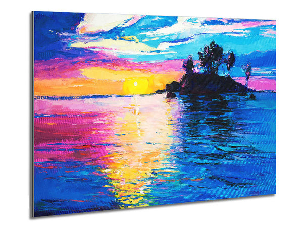 Perfect Yellow Sunset Metal Print