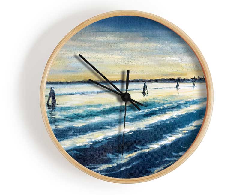 Ocean Blues 1 Clock - Wallart-Direct UK