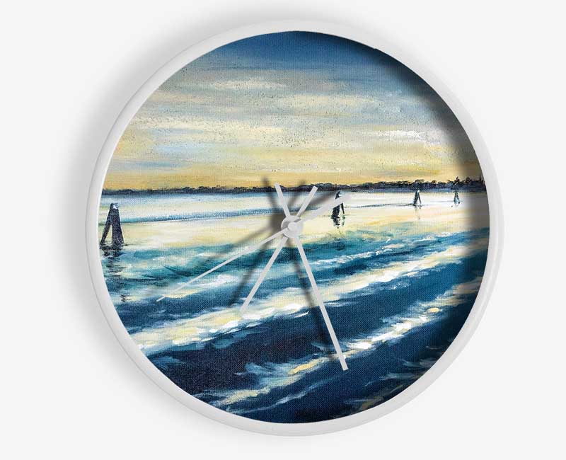 Ocean Blues 1 Clock - Wallart-Direct UK