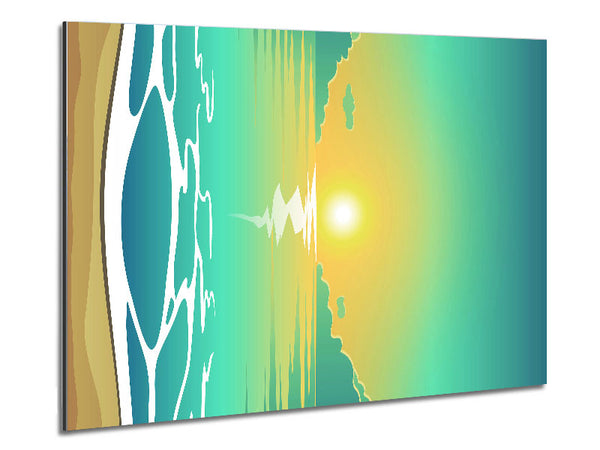 Green Calm Metal Print