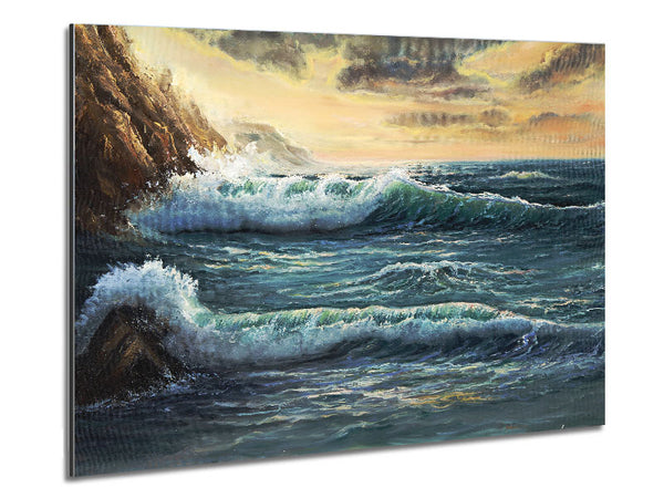 Lapping Of The Ocean waves Metal Print