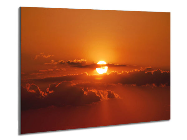 Sun In The Clouds Metal Print