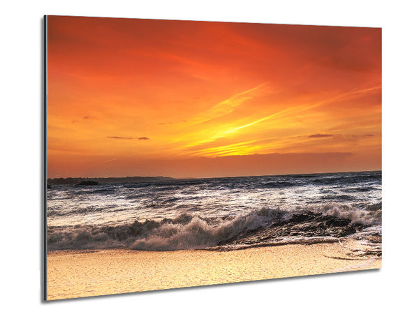 Ocean Wave Splash Metal Print