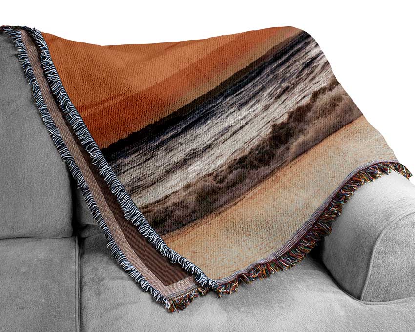 Ocean Wave Splash Woven Blanket