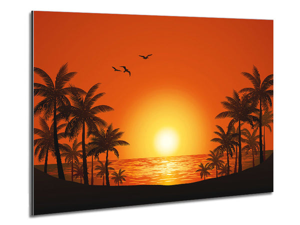Palm Tree Delight Metal Print