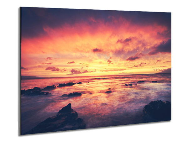 Retro Ocean Metal Print