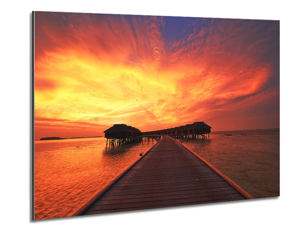 Ocean Honeymoon Retreat Metal Print