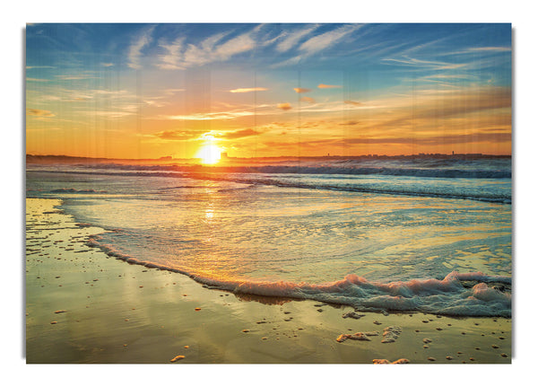 Wellen des Sonnenuntergangs Ozean