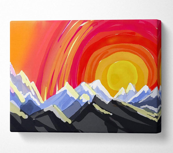  A Canvas Print of Mountain Peak Sun Canvas Art