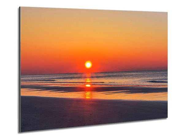 Piercing Orange Sun Blaze Metal Print