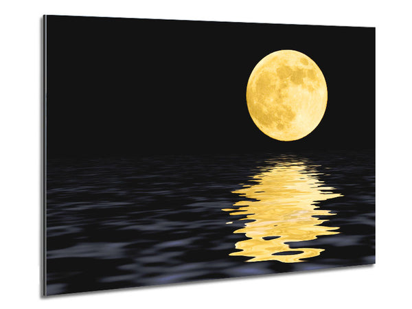 Perfect Moon Reflection Metal Print