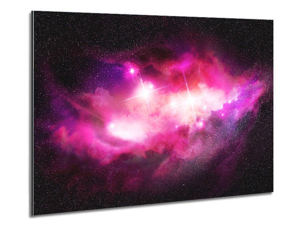 Pink Star Cluster Metal Print