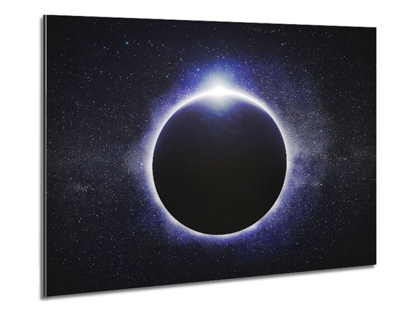 Blue Purple Planet Metal Print