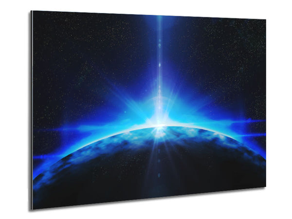 Perfect Blue Planet Metal Print