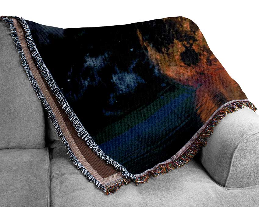 Fire Sun Tree Woven Blanket