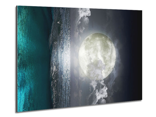 Perfect Moon Ocean Metal Print