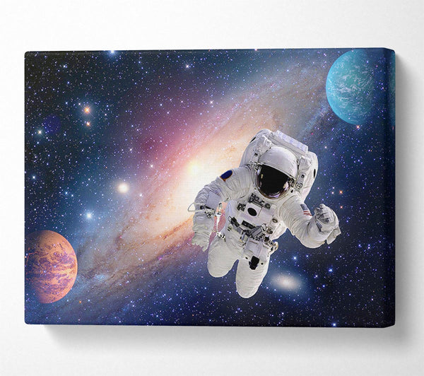  A Canvas Print of Spaceman In The Galaxy Canvas Wall Art