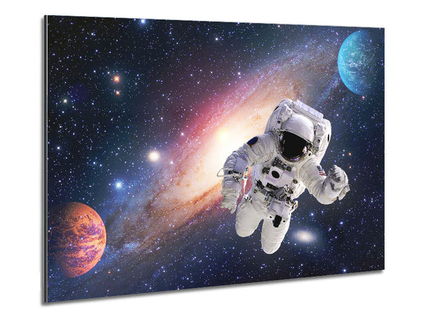 Spaceman In The Galaxy Metal Print