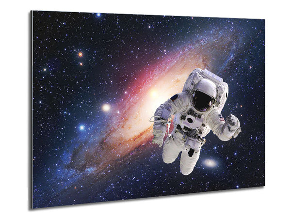 Astronaut Exploding Star Metal Print