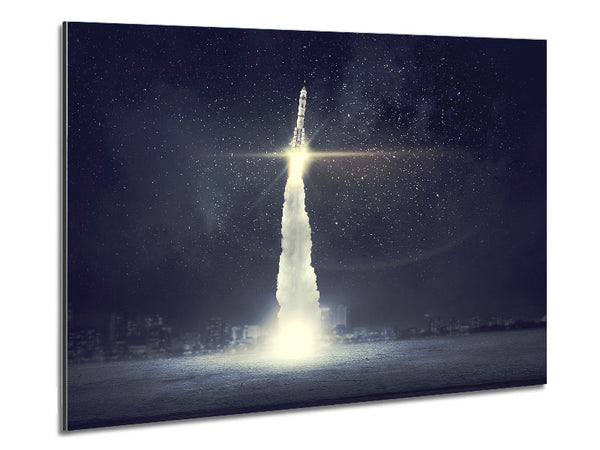 Rocket Skies Metal Print