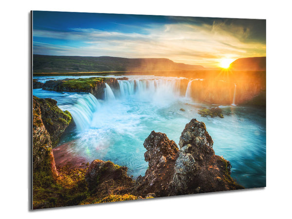 Sunset Over The Stunning Waters Metal Print