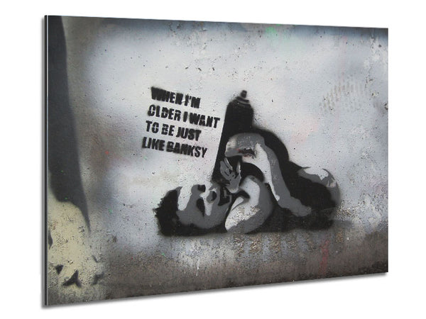Be like Banksy Metal Print