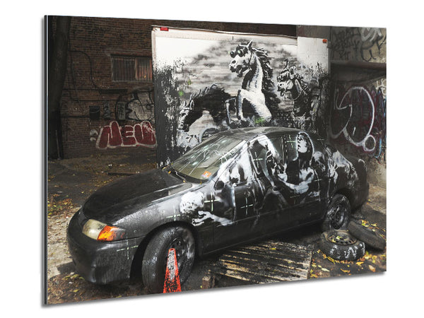 Car graffiti Metal Print