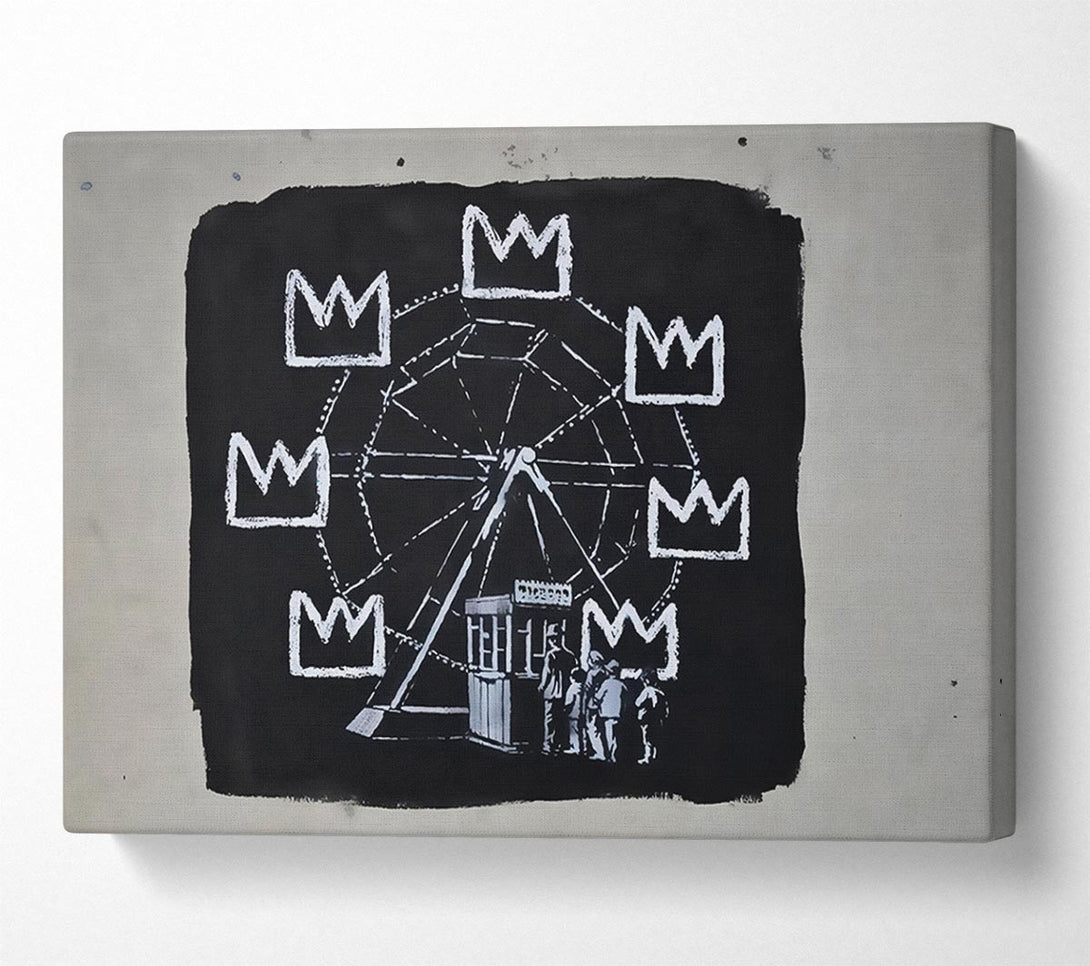  A Canvas Print of Banksy Crown Wheel Canvas Print