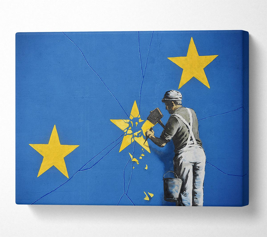  A Canvas Print of Banksy Euro Star Canvas Print