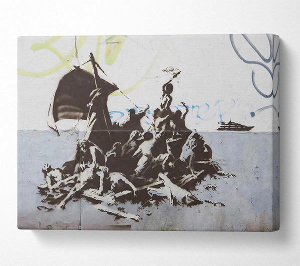  A Canvas Print of Banksy Steve Jobs Apple Canvas Print