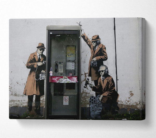  A Canvas Print of Banksy Spy Booth Canvas Print