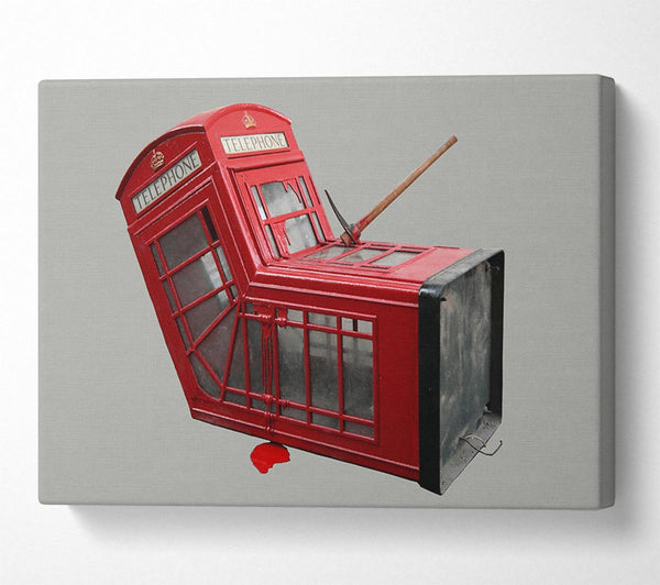  A Canvas Print of Banksy Telephone Box Dismaland Canvas Print