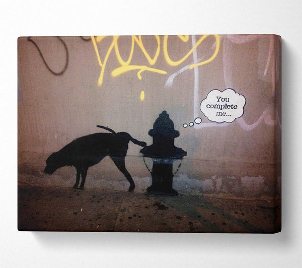  A Canvas Print of Banksy You Complete Me Canvas Wall Art