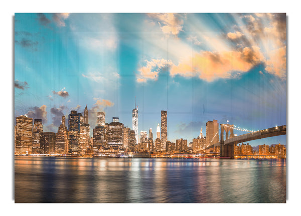 New york deep blue skies