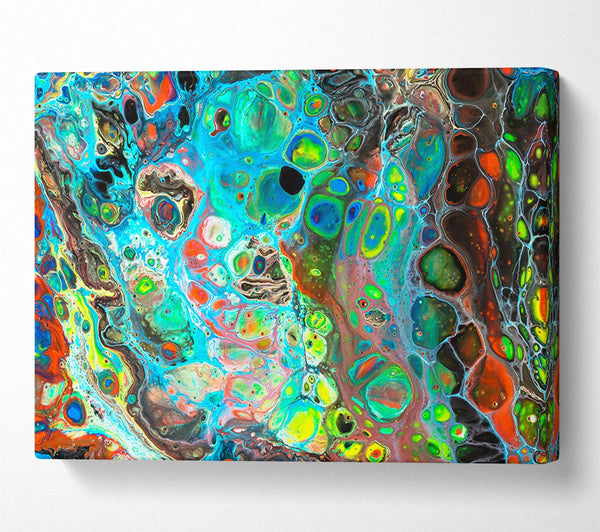  A Canvas Print of Neon Splash oil paints Canvas Art