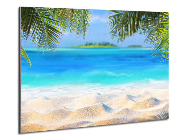 Palm Beach Island Sea Metal Print