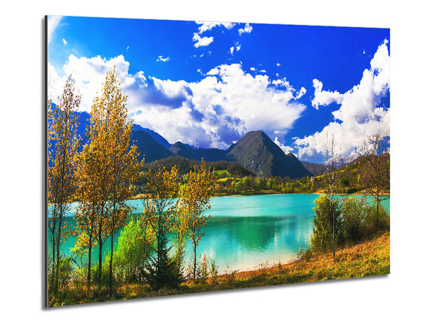 Blue Lagoon deep blue skies Metal Print