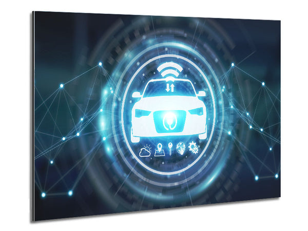 Electric car charge Metal Print