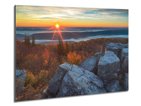 Star sun horizon Metal Print