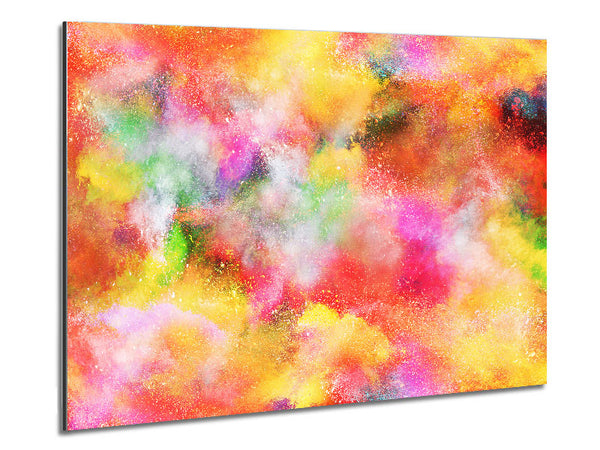 Clouds of rainbow powder Metal Print