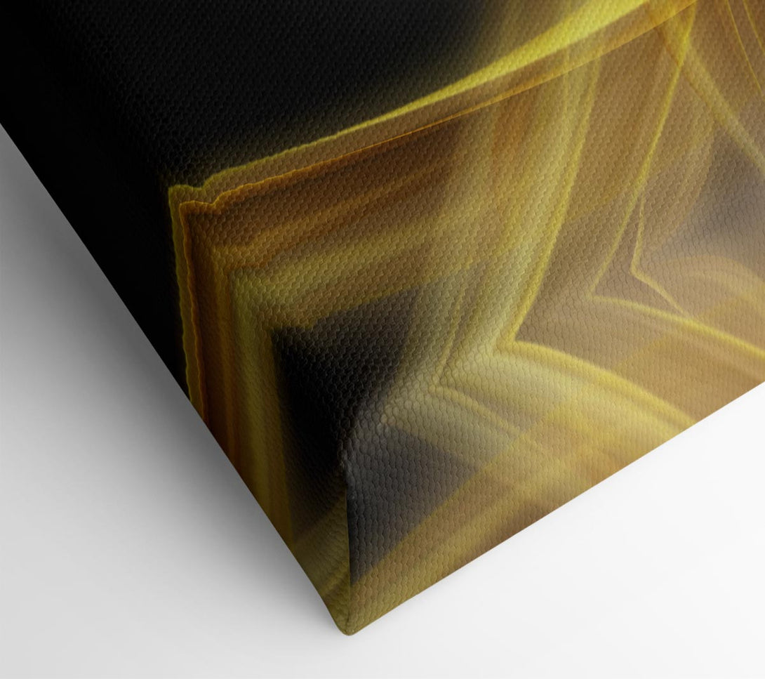  A Canvas Print of Yellow swirls through the gradients Canvas Print