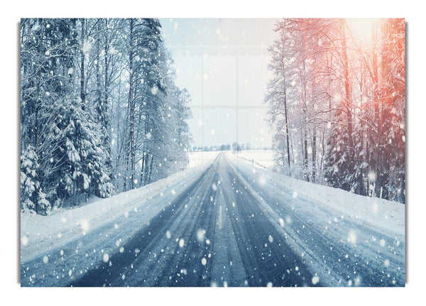Icy British roads