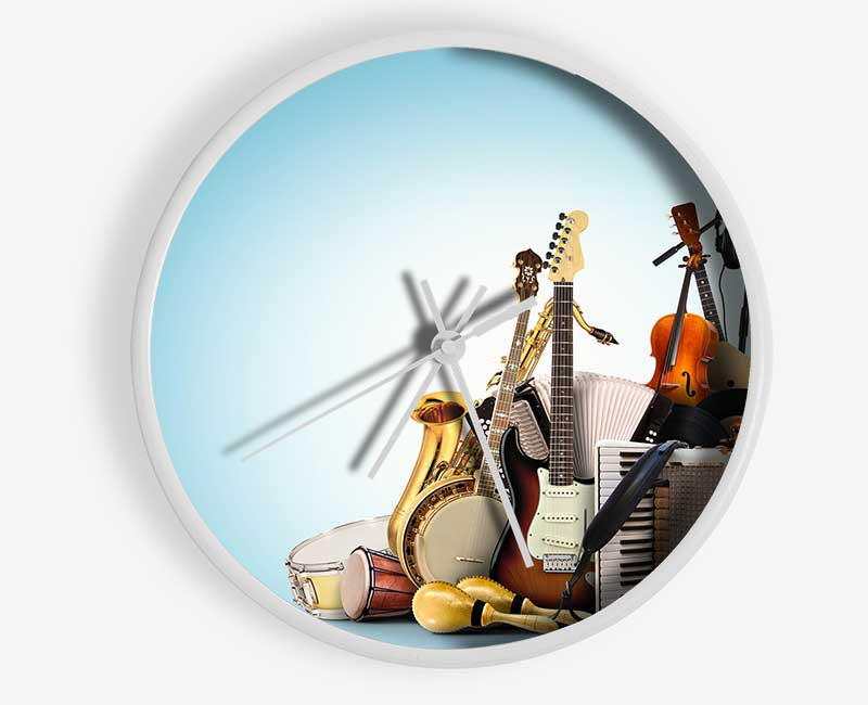 Musical instruments band Clock - Wallart-Direct UK